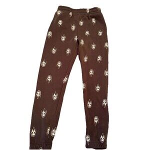 Ghost Face Scream Faded Black/Dark Gray Sweat Pants Unisex Rare SMALL